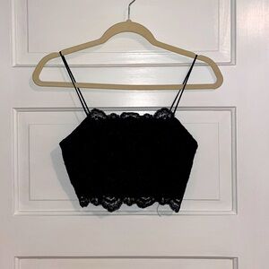 Beautiful lace crop top with square neckline